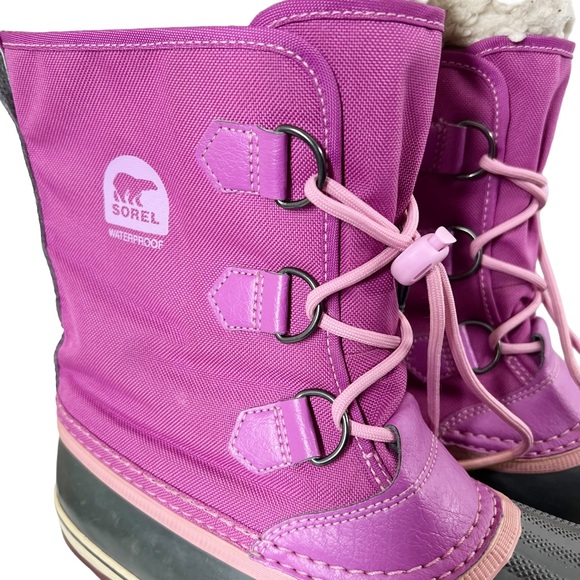 SOREL YOOT PAC winter snow waterproof BOOTS Pink Purple Fuchsia EUC SIZE 6 US - Picture 3 of 10